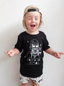 Have A Rad Xmas Tee White Black & Cream Unisex Christmas Baby/Kids T-shirt - Picture 1 of 6