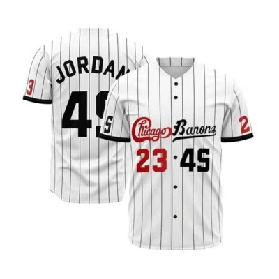 Camiseta de béisbol diseño Michael #23- Chicago Birmingham cosida dividida nombre personalizado Foto 1 de 2
