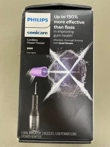 Philips Sonicare Power Flosser 3000 Cordless - HX3806/23 - Black - Foto 1 di 3