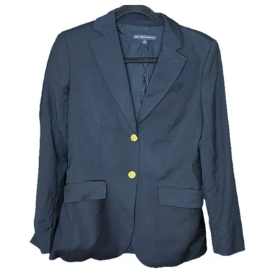 Brooks Brothers 黑色羊毛马术夹克外套 4 码展示外套骑行 — 第 1/4 张图片