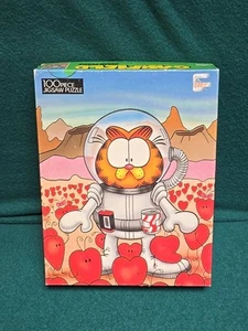Vintage Garfield Puzzle Astronaut Hearts 100 Piece Complete - Picture 1 of 5