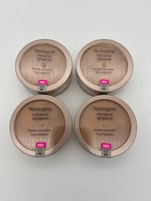 4x NEUTROGENA MINERAL SHEERS LOOSE POWDER 60 NATURAL BEIGE EXP 10/27 NEW! MR 186 - Image 1 of 2