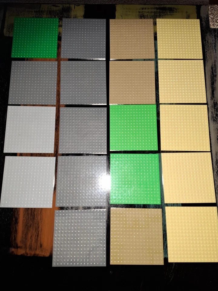 19 x Lego Platten 16x16 beidseitig bebaubar Grün Grau u.a. - Bild 1 von 1