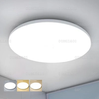 TANBURO 50W Bright LED Ceiling Light Panel Flush Mount Fitting Bathroom Kitchen Lamp UK