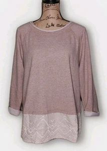 LOGO Lounge by Lori Goldstein - Beige Layered Look Tunic - Women's Size Large - Picture 1 of 3