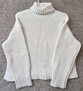 MADEWELL Rollkragenpullover mit weitem Ripp CREME LANGARM N0065 Gr. XS #19 - Bild 1 von 15