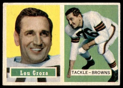 1957 Topps Football Lou Groza Cleveland Browns #28 VG-EX - Image 1 of 2