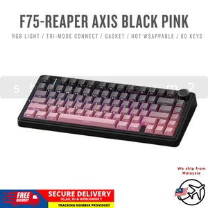 AULA-F75 75% Wireless Mechanical, Keyboard 2.4Ghz/Type-C/5.0 - BLACKPINK, - Picture 1 of 2