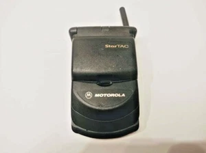 CZARNA MOTOROLA STARTAC 3000 VINTAGE FLIP FLOP TELEFON KOMÓRKOWY RZADKI - Zdjęcie 1 z 4