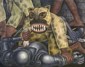 DIEGO RIVERA Art Poster or Rolled Canvas Print "Indian Warrior" - Picture 1 of 1