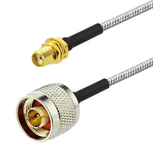 N Typ Stecker auf SMA Buchse Schott Zopf RG402 0,141" Kabel 20 cm für Wireless - Bild 1 von 4
