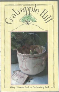 Crab Apple Hill Pattern-Flower Basket Gathering Pail & Needlecase - Picture 1 of 1