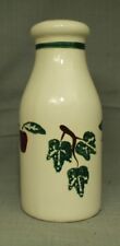 Crock Shop Santa Ana California pottery white milk bottle bank apple leaf vine
