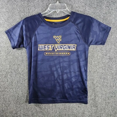 Camisa Champion Youth azul média manga curta gola redonda West Virginia NCAA unissex - Imagem 1 de 4