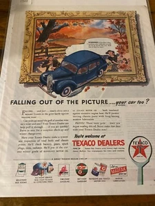 Vintage 1946 Texaco Falling Out Of The Picture ad - Picture 1 of 1