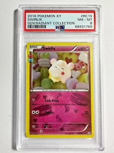 PSA 8 NM-MT Swirlix Radiant Collection 2016 Pokemon XY Generations #RC19 - Picture 1 of 2