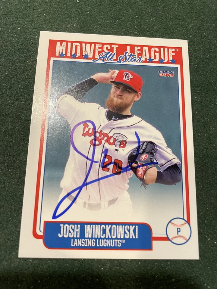 Boston Red Sox Josh Winckowski Signed 2019 Midwest League All-Star Auto Card - Image 1 of 1