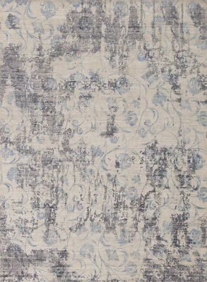 Vibrant Hand-knotted Living Room Rug 8x10 ft Modern Style - Image 1 of 4