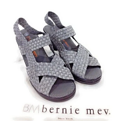 bernie mev Lizette Women's Block Heel Sandals Pewter Size 7.5 - Image 1 of 4