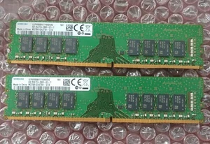 2-8GB Samsung DDR4 2Rx8 PC4-2666V-UB1-11 Desktop Memory - Picture 1 of 3