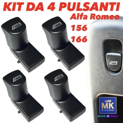 KIT DA 4 PULSANTI ALZAVETRO ALFA ROMEO 156 166 (SI ILLUMINA) Foto 1 de 4