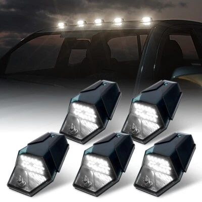 White LED Cab Roof Marker Lights Kit For 99-16 Ford F250 F350 F450 Super Duty - Image 1 of 4