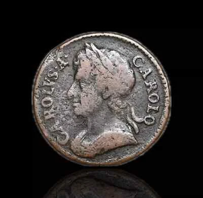 ВЕЛИКОБРИТАНИЯ. Карл II, медный фартинг, 1673 - Изображение 1 из 2