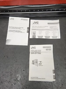 JVC Digital Video Camera Instructions GR-D770U - Picture 1 of 2