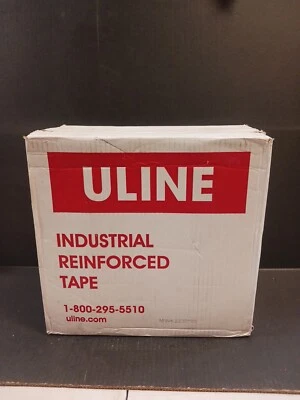 Uline S-2350 3 polegadas fita de papel Kraft industrial reforçada 3"x 375' (8 rolos) - Imagem 1 de 4