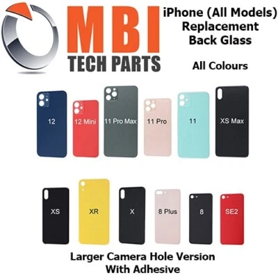 iPhone 13 12 11 Pro Max X XS XR 8 SE Back Glass Replacement Rear Cover Adhesive - Image 1 of 3
