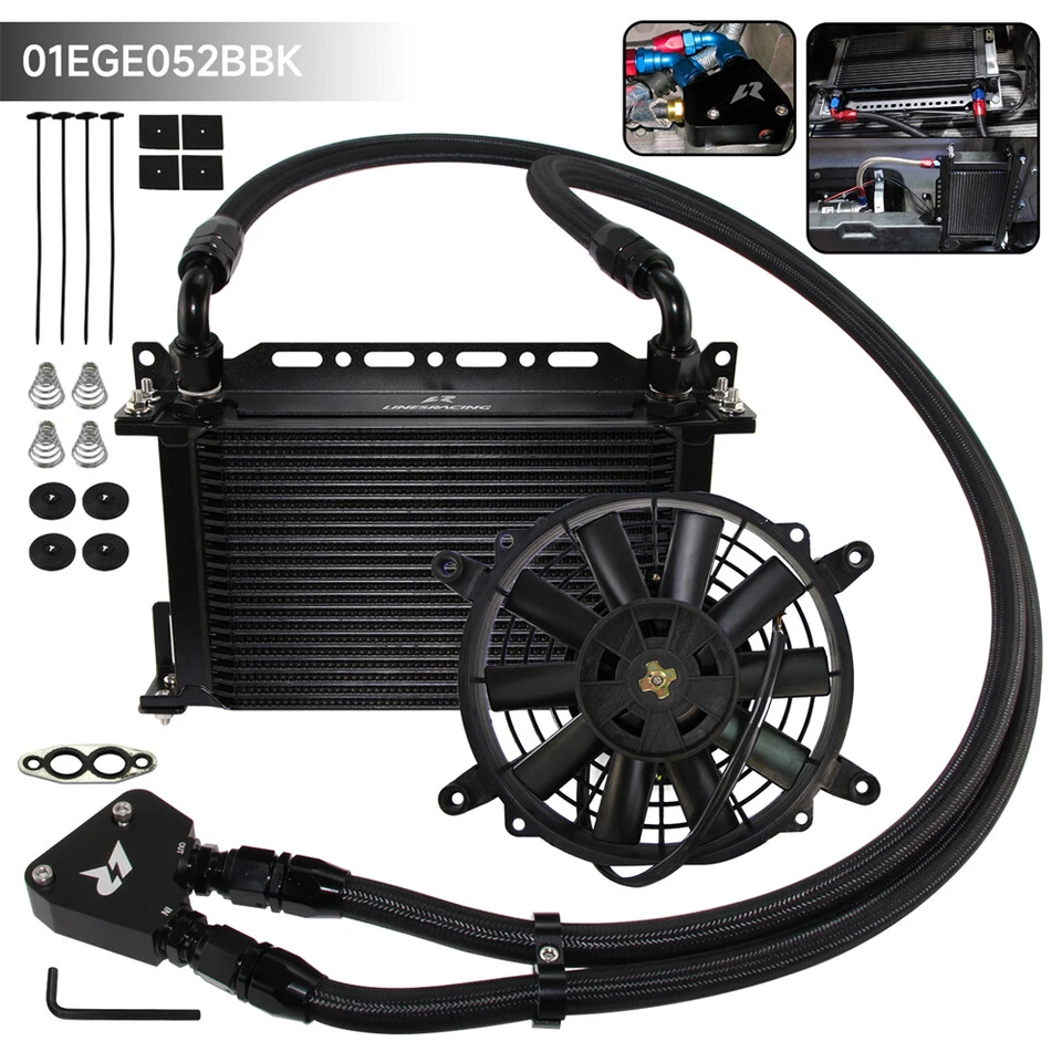 22 Row Oil Cooler Kit For Corvette C5 C6 C7 LS1 LS2 LS3 Cadillac+7"Electric Fan - Image 1 of 4