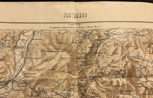 🌈Mappa Schio Vicenza ‘35 Era Fascio Lavarone Volano Beseno Trento Ala Rovereto - Foto 1 di 15