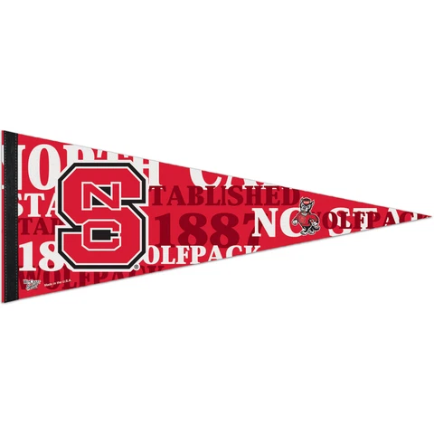 WinCraft NC State Wolfpack 12" x 30" Large Logo Premium Pennant Cover