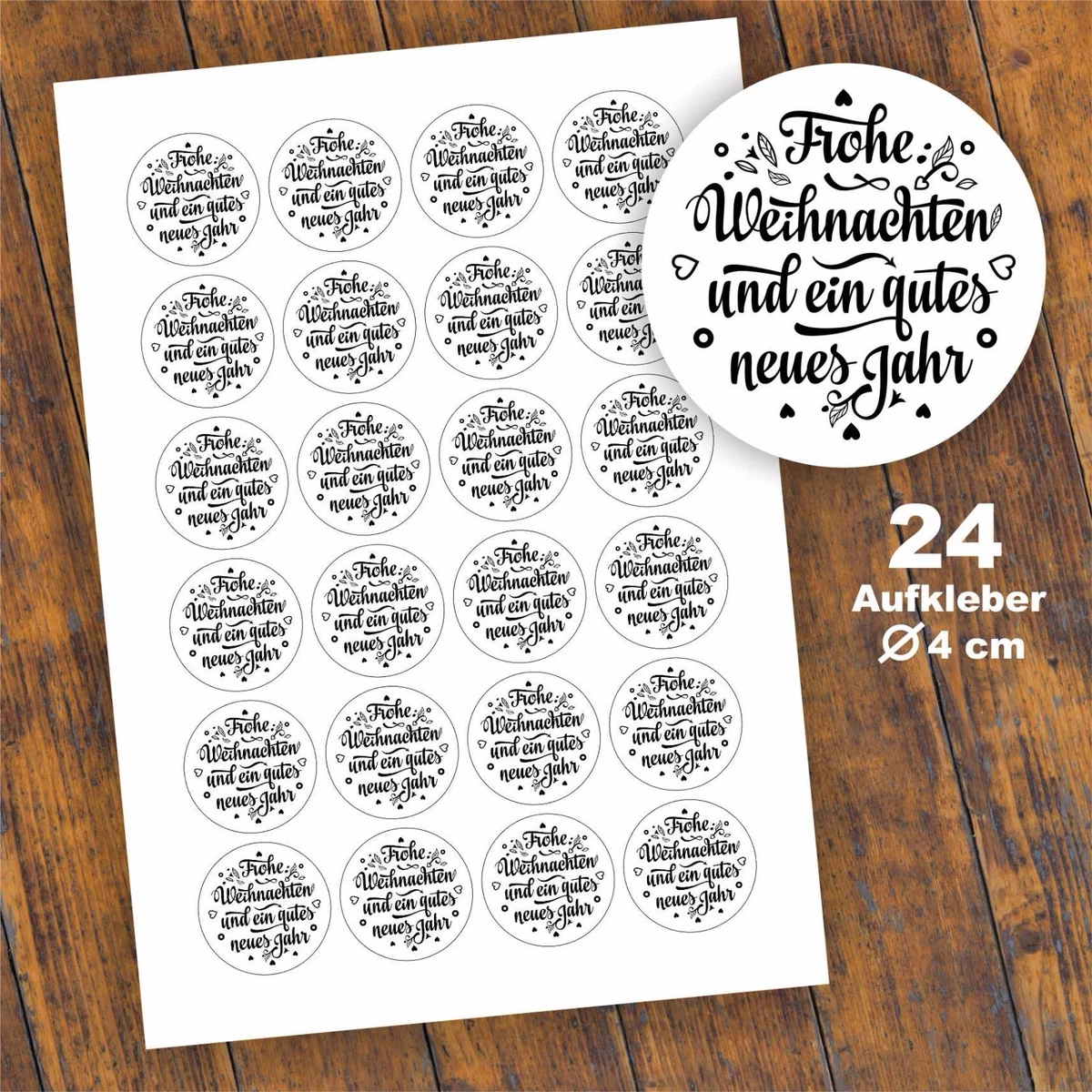 48 Weihnachtliche Siegel-Etiketten Oval – 40x20 Mm, 8 Motive, Für Geschenke & Karten