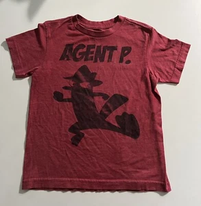 PHIEAS AND FERB (2012) Official "AGENT P" Perry the Platypus Youth T-Shirt Small - Picture 1 of 2
