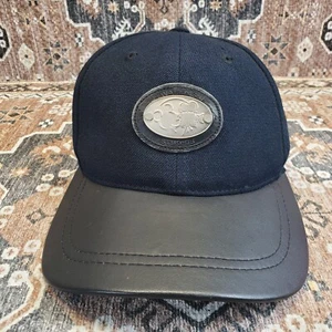 Vintage Walt Disney Studios Hat Denum Black Leather Adjustable Strapback Mickey - Picture 1 of 11