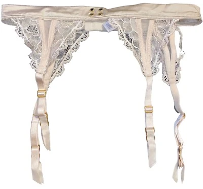 Винтажный 2009 новый Victoria's Secret xs s подвязки ремень атласной кружева кремовый - Изображение 1 из 4