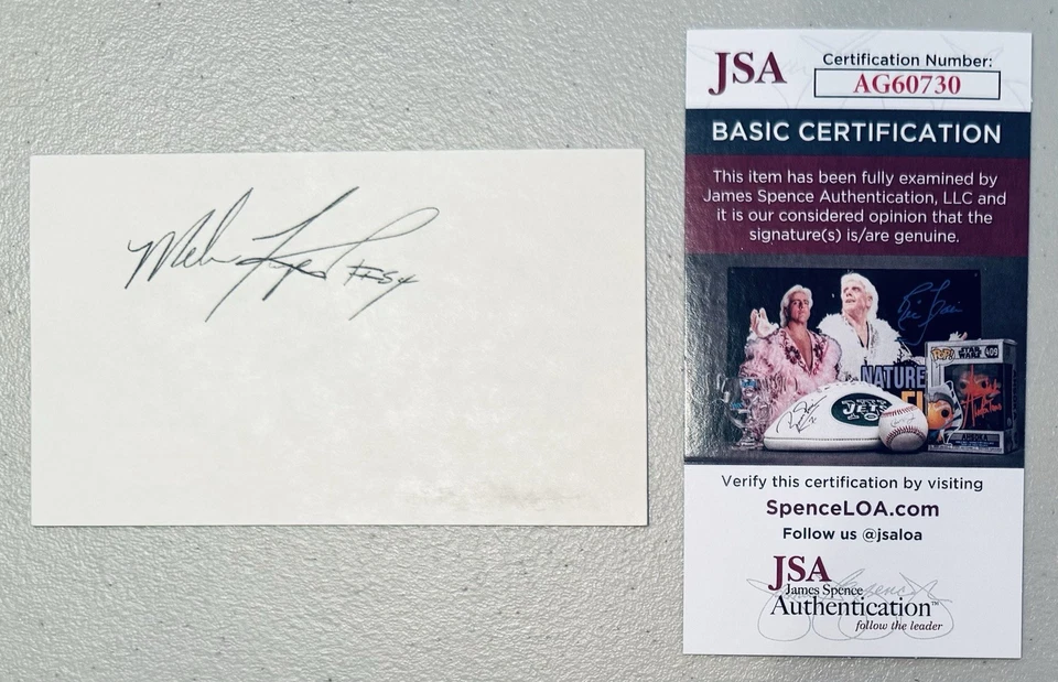 Mel Turpin Signed Autographed 3x5 Card JSA Cert Kentucky Cleveland Cavaliers - Image 1 of 1
