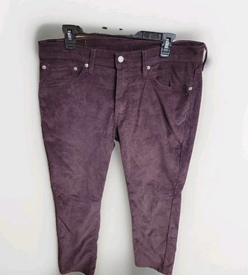 Levi's 511 Men's Corduroy Pants 'Burgundy' 34x32 - Image 1 of 4