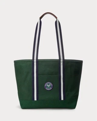 Polo Ralph Lauren Wimbledon Canvas Zip Tote Bag in Moss Agate (Green) Deadstock - Image 1 of 4