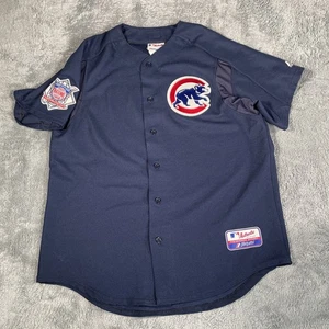 Maglia da baseball vintage Majestic MLB Chicago Cubs blu cucita taglia L MADE IN USA - Foto 1 di 13