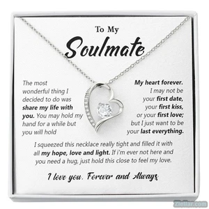 Collana To Soulmate, Regalo Gioielli per Fidanzata Moglie, San Valentino Compleanno Amore - Foto 1 di 4