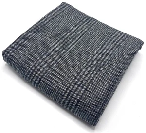 Grey Green Wool Fabric Check Remnant Wool Cushions Patchwork 3.0m x 75cm 400g - Picture 1 of 7