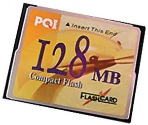Vintage PQI USA 128 MB CompactFlash Memory Card (FC128S) - Picture 1 of 1