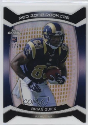2012 Topps Chrome Red Zone Rookies Die-Cut Gold Refractor /25 Brian Quick RC - Image 1 of 2