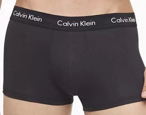 Calvin Klein Men's Cotton Stretch 3-Pack Low Rise Trunk XL (2 black, 1 navy) - Picture 1 of 5