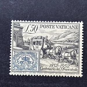 56503 Briefmarke VATICAN SC#155 1952 1. Vatikan Stamp Centenary MNHOG sehr schön SP* - Bild 1 von 2