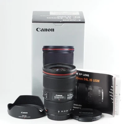 Canon EF 16-35mm f/4 L IS USM Lente + Capucha [Casi Como Nuevo con Caja] #13928 - Imagen 1 de 4