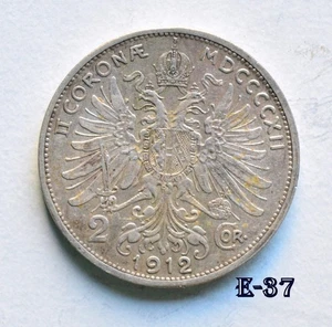 Austria 1912 2 Coronas Plata (E37) ENVÍO GRATUITO - Imagen 1 de 2