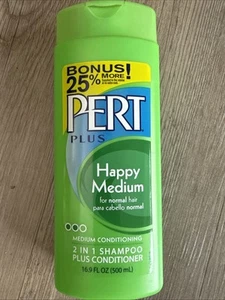 Pert Plus Happy Medium 2 in 1 Shampoo & Conditioner 16.9 Oz Med Conditioning HTF - Picture 1 of 2